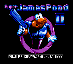 Super James Pond II (Japan) Title Screen